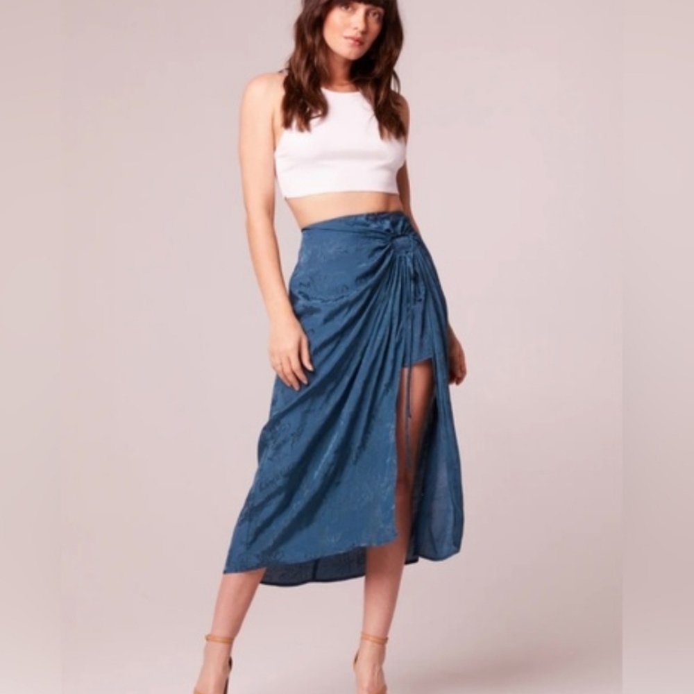NWT Band Of The Free Celene Teal Layered Midi Skirt